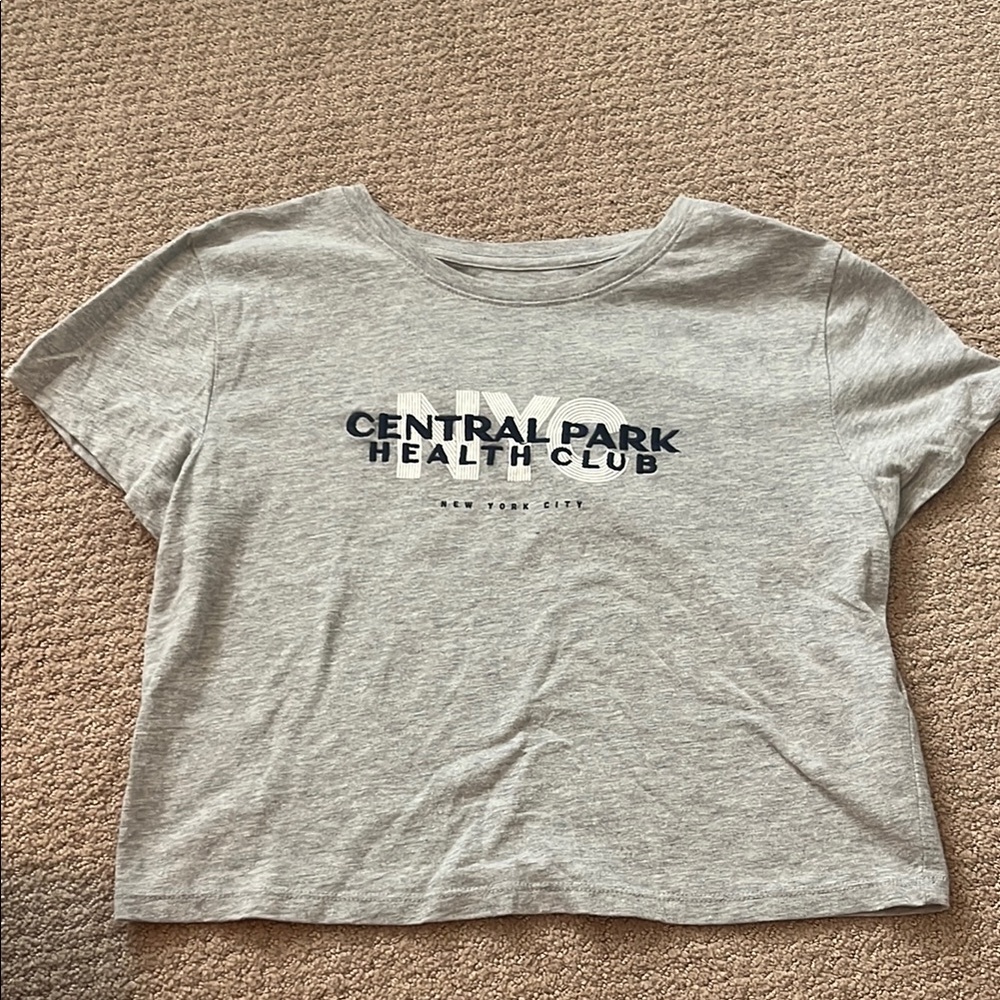 Abercrombie & Fitch Gray Cropped Tee